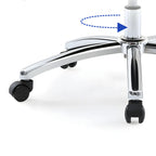 Elegant White Leather Casters Home Office Chair