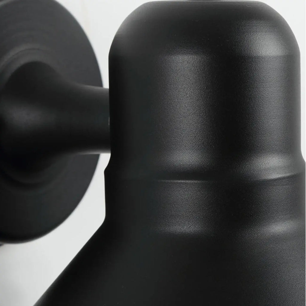Industrial Metal Black Cone LED Outdoor Wall Light Fixture