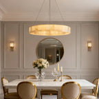 Mid-century Modern Onyx Ring Chandelier
