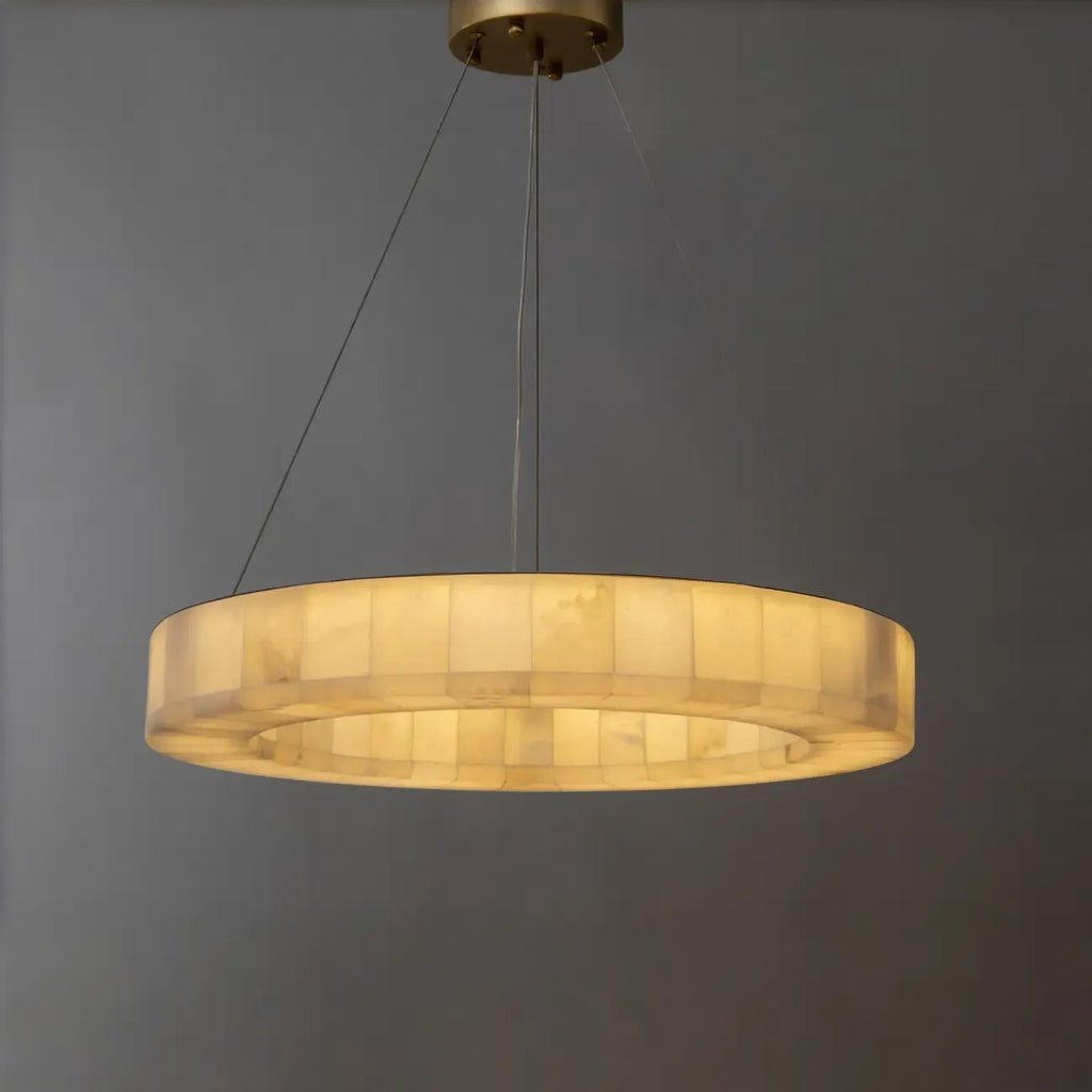 Mid-century Modern Onyx Ring Chandelier