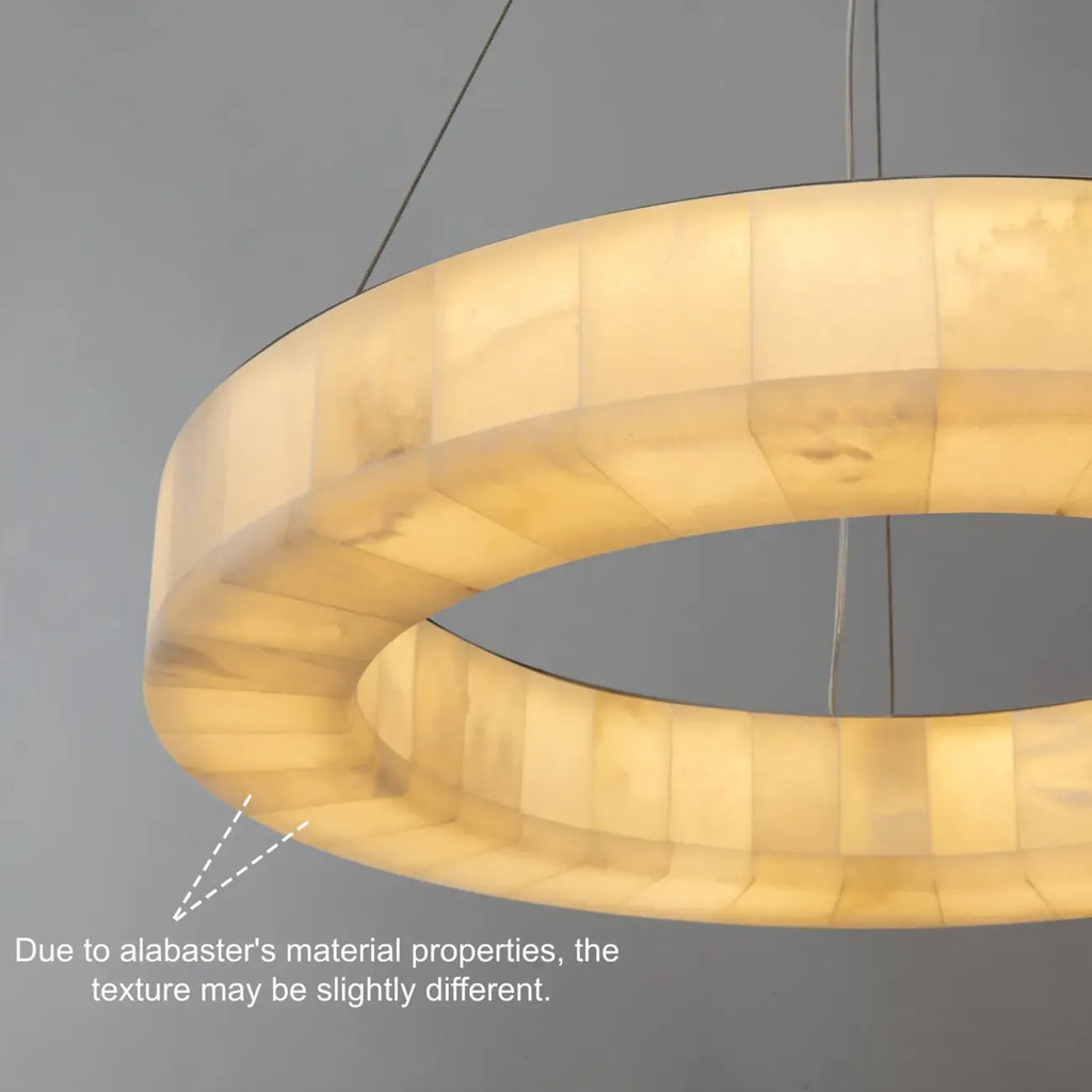 Mid-century Modern Onyx Ring Chandelier