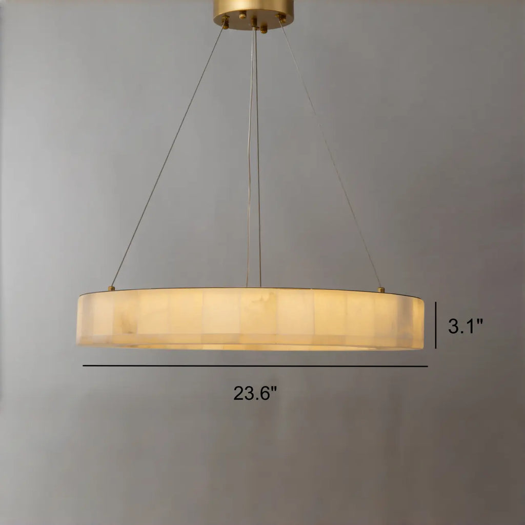 Mid-century Modern Onyx Ring Chandelier