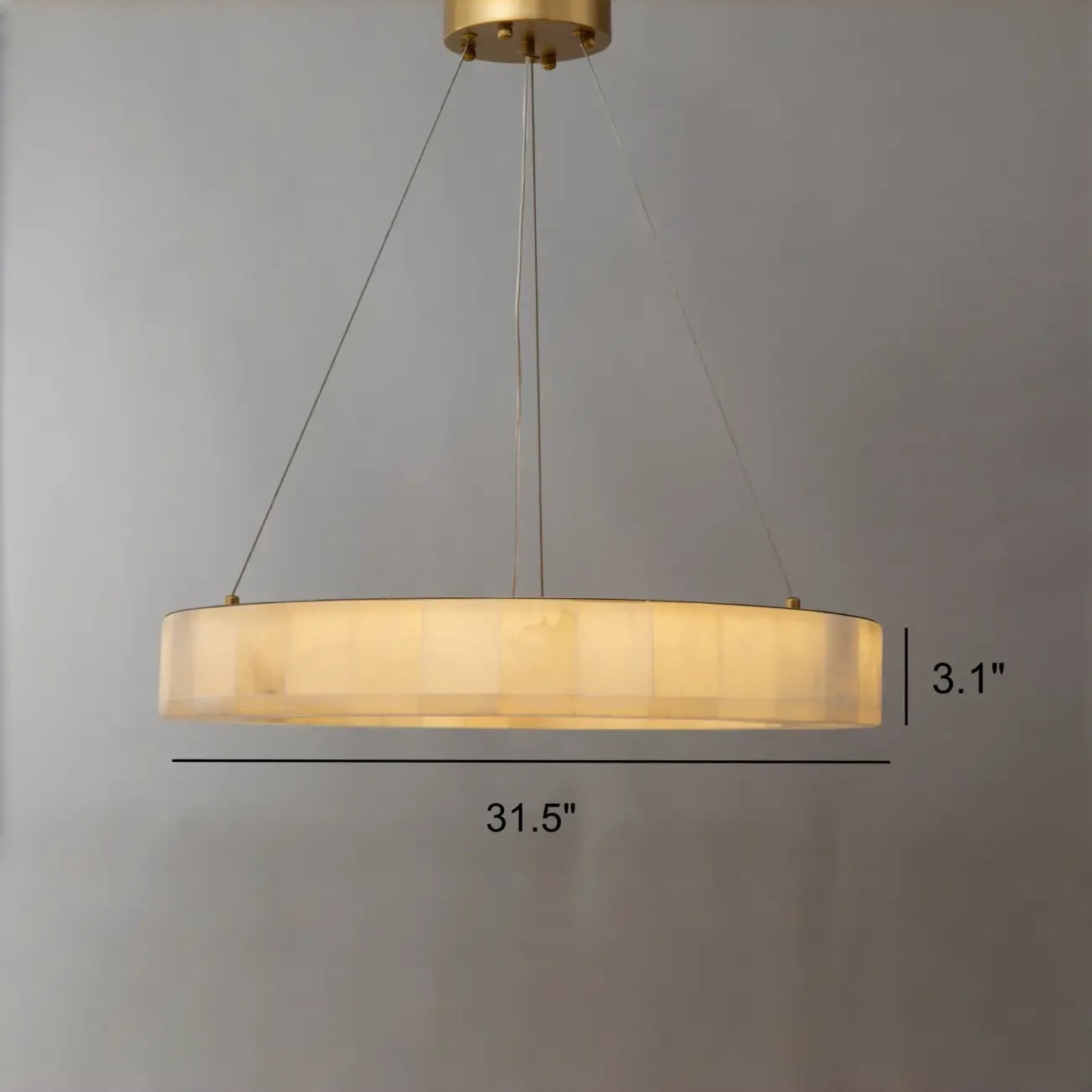 Mid-century Modern Onyx Ring Chandelier