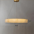 Mid-century Modern Onyx Ring Chandelier