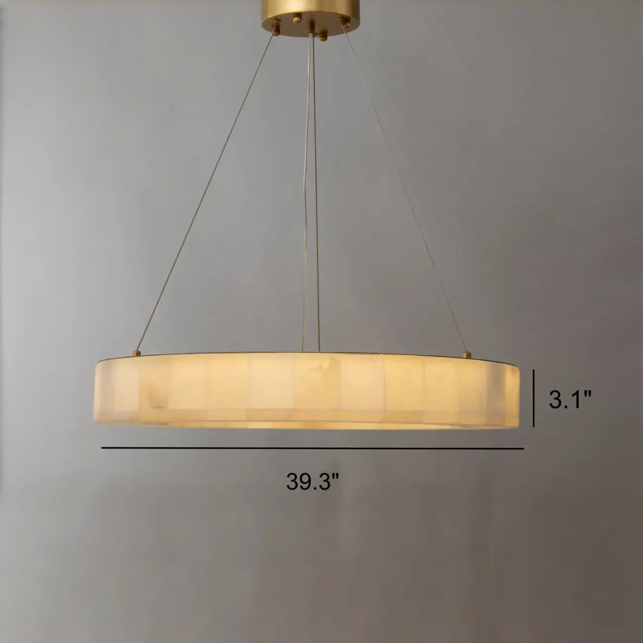Mid-century Modern Onyx Ring Chandelier