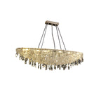 Luxury Crystal 16-Light Island Pendant Light for Kitchen