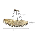 Luxury Crystal 16-Light Island Pendant Light for Kitchen