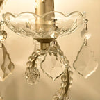 1/2 Light Vintage Candle Crystal Wall Sconce for Hallway