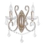 1/2 Light Vintage Candle Crystal Wall Sconce for Hallway