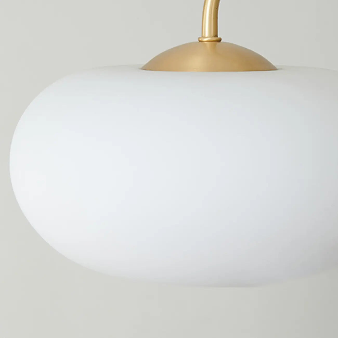 Rustic Walnut Wood Oblate Glass Semi Flush Ceiling Light