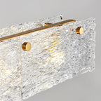 Modern Gold Glass Rectangle Island Pendant Light for Kitchen