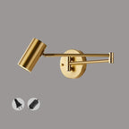 Modern Bedside Swing Arm Wall Light with Iron Shade