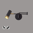 Modern Bedside Swing Arm Wall Light with Iron Shade