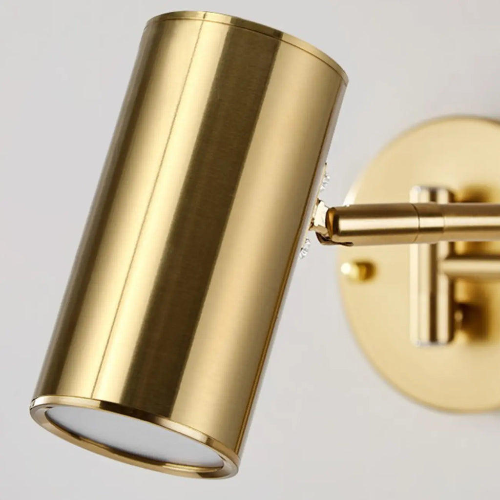 Modern Bedside Swing Arm Wall Light with Iron Shade