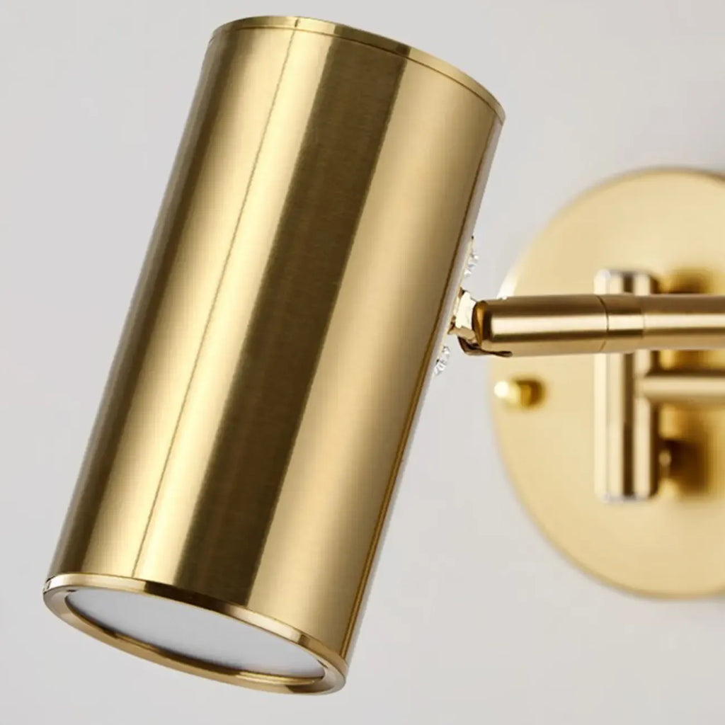Modern Bedside Swing Arm Wall Light with Iron Shade