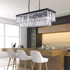 Modern 2-Tier Crystal Island Pendant Lighting for Kitchen