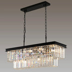 Modern 2-Tier Crystal Island Pendant Lighting for Kitchen