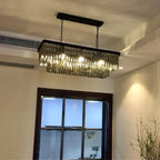 Modern 2-Tier Crystal Island Pendant Lighting for Kitchen