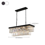 Modern 2-Tier Crystal Island Pendant Lighting for Kitchen
