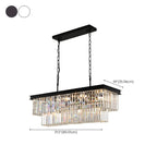 Modern 2-Tier Crystal Island Pendant Lighting for Kitchen