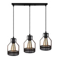 Industrial 4-Light Black Metal Bottle Pendant Light