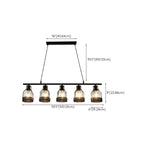 Industrial 4-Light Black Metal Bottle Pendant Light