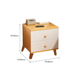Modern Wooden Bedside Table with Dual Drawers