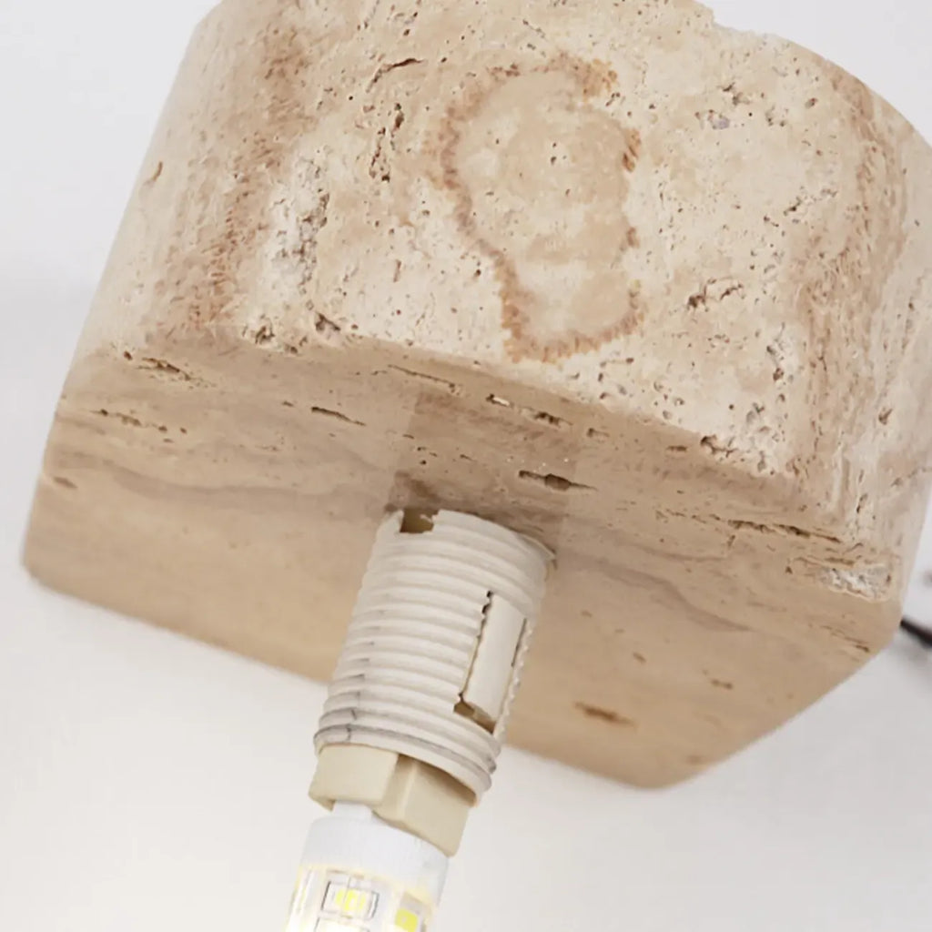 Modern Beige Stone Warm Light Wall Sconce