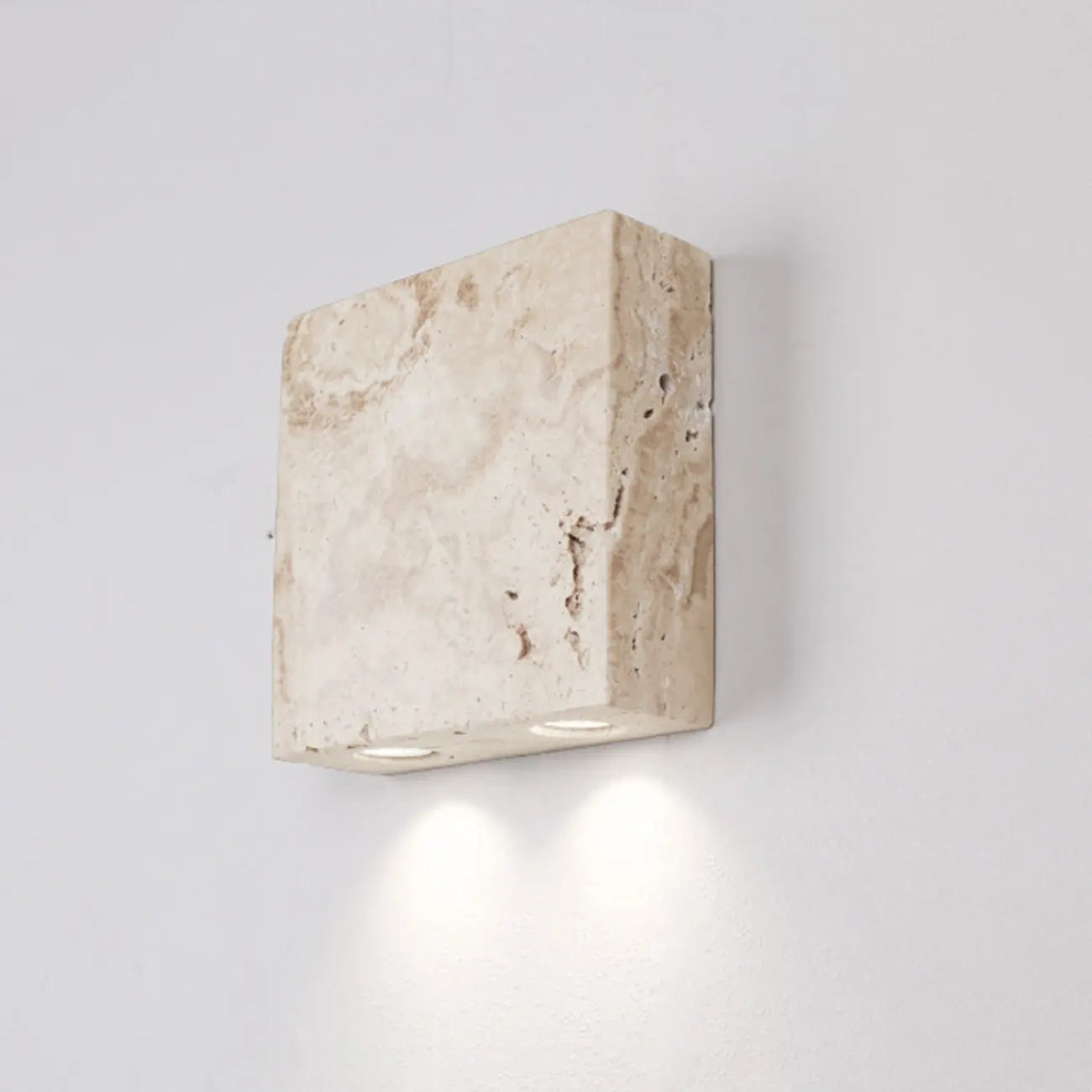 Modern Beige Stone Warm Light Wall Sconce