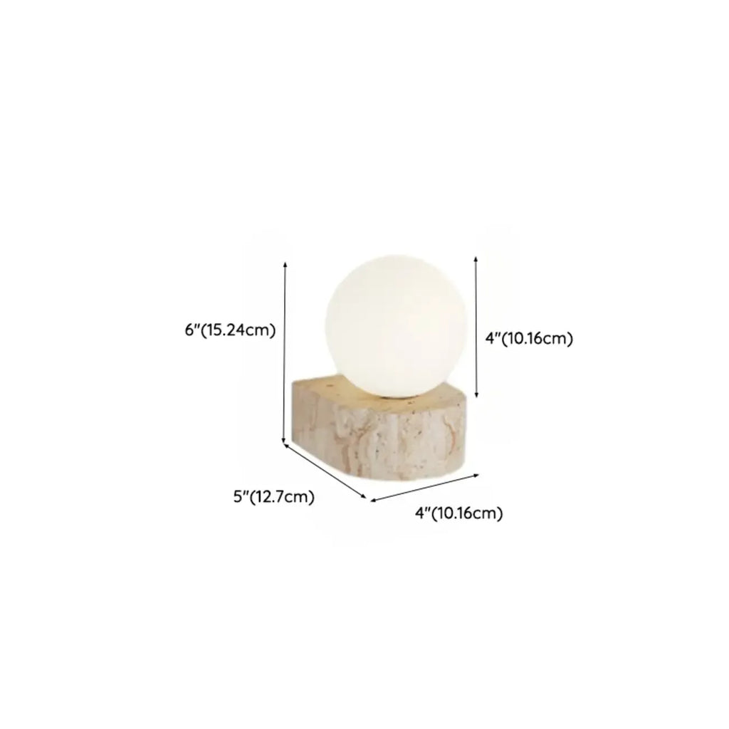 Modern Beige Stone Warm Light Wall Sconce