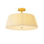 Geometric Fabric Semi Flush LED Ceiling Light for Bedroom
