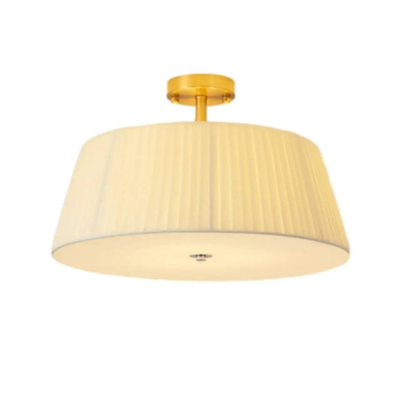 Geometric Fabric Semi Flush LED Ceiling Light for Bedroom