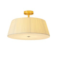 Geometric Fabric Semi Flush LED Ceiling Light for Bedroom