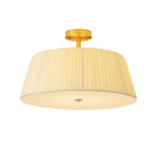 Geometric Fabric Semi Flush LED Ceiling Light for Bedroom