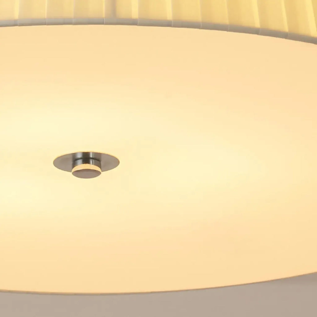 Geometric Fabric Semi Flush LED Ceiling Light for Bedroom