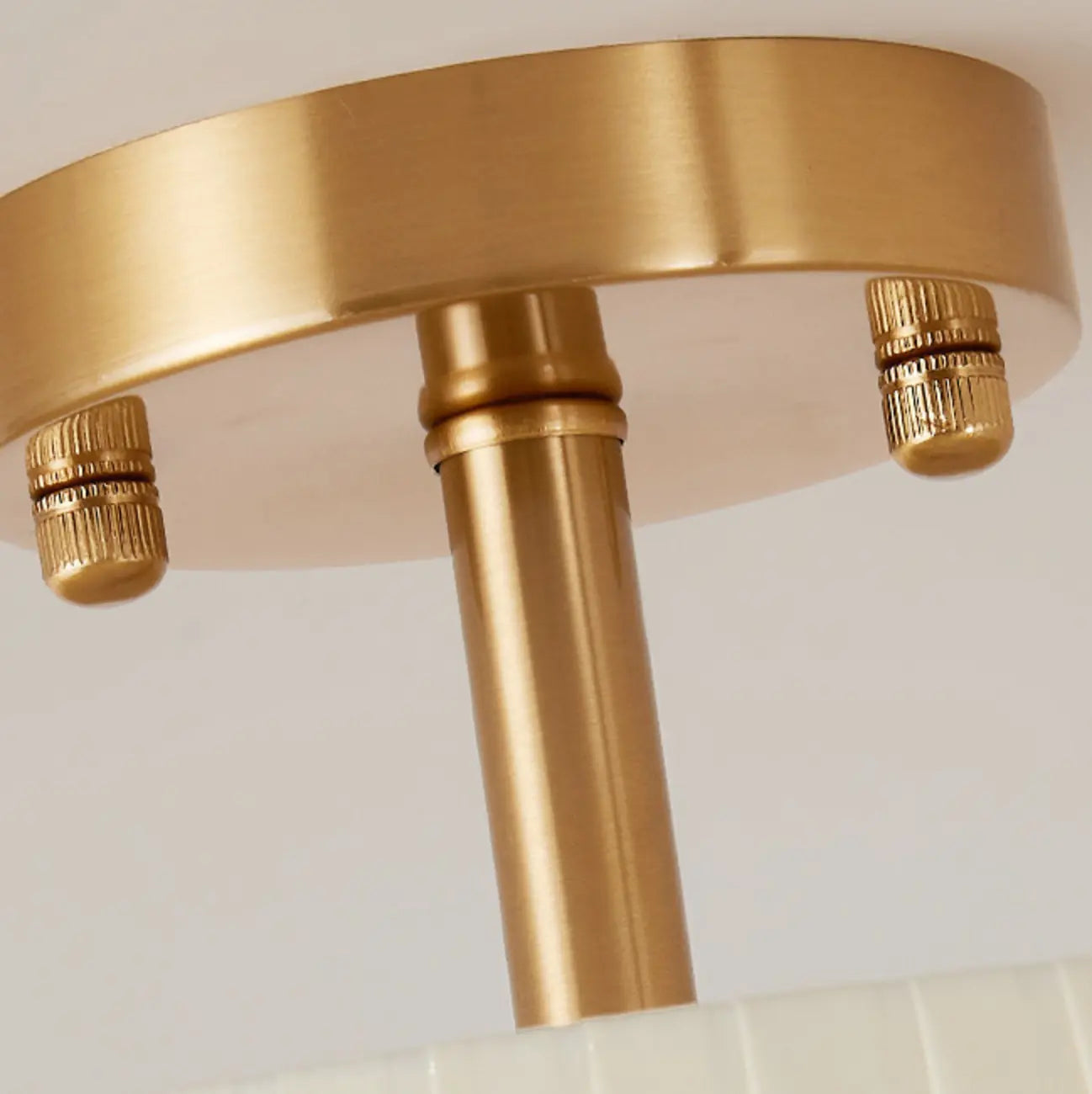 Geometric Fabric Semi Flush LED Ceiling Light for Bedroom