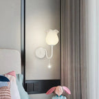 Romantic White Glass Floral Wall Sconce
