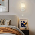 Romantic White Glass Floral Wall Sconce