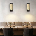 Minimalist Beige Stone Geometric Adjustable Wall Sconce