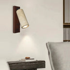 Minimalist Beige Stone Geometric Adjustable Wall Sconce