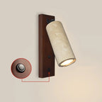 Minimalist Beige Stone Geometric Adjustable Wall Sconce