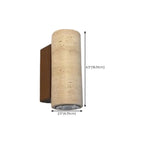 Minimalist Beige Stone Geometric Adjustable Wall Sconce