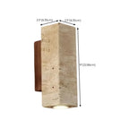 Minimalist Beige Stone Geometric Adjustable Wall Sconce