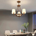 America Country Ring Fabric Lampshade Black Chandelier