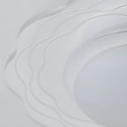 Mini White Artistic Flower Shade Flush Ceiling Light Dimmable