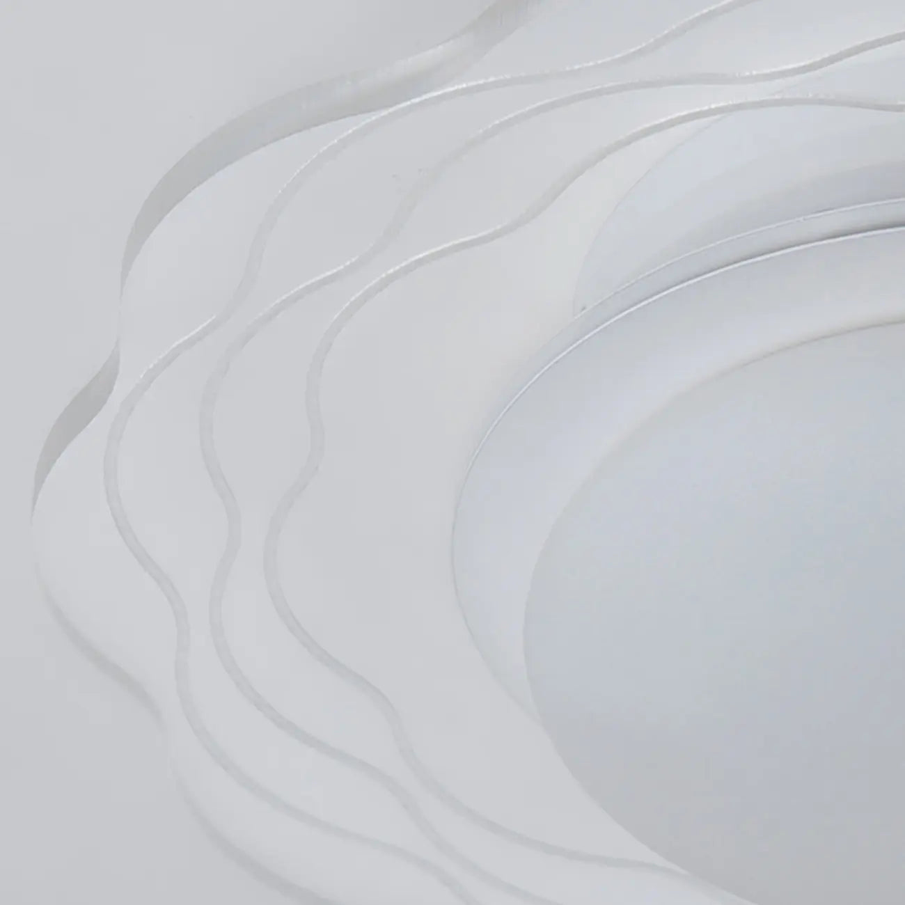 Mini White Artistic Flower Shade Flush Ceiling Light Dimmable