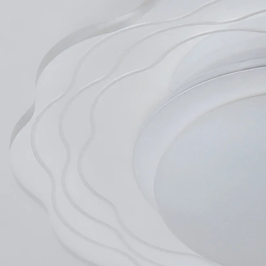 Mini White Artistic Flower Shade Flush Ceiling Light Dimmable