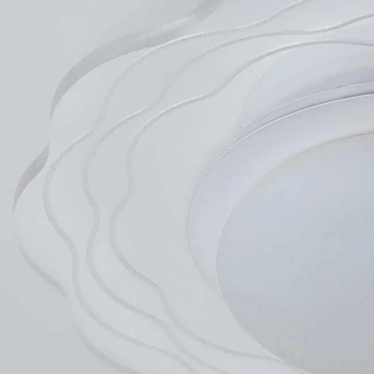 Mini White Artistic Flower Shade Flush Ceiling Light Dimmable