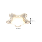 Mini White Artistic Flower Shade Flush Ceiling Light Dimmable