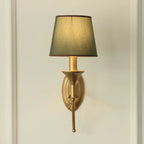 Vintage Brass Fabric Shade Wall Sconce